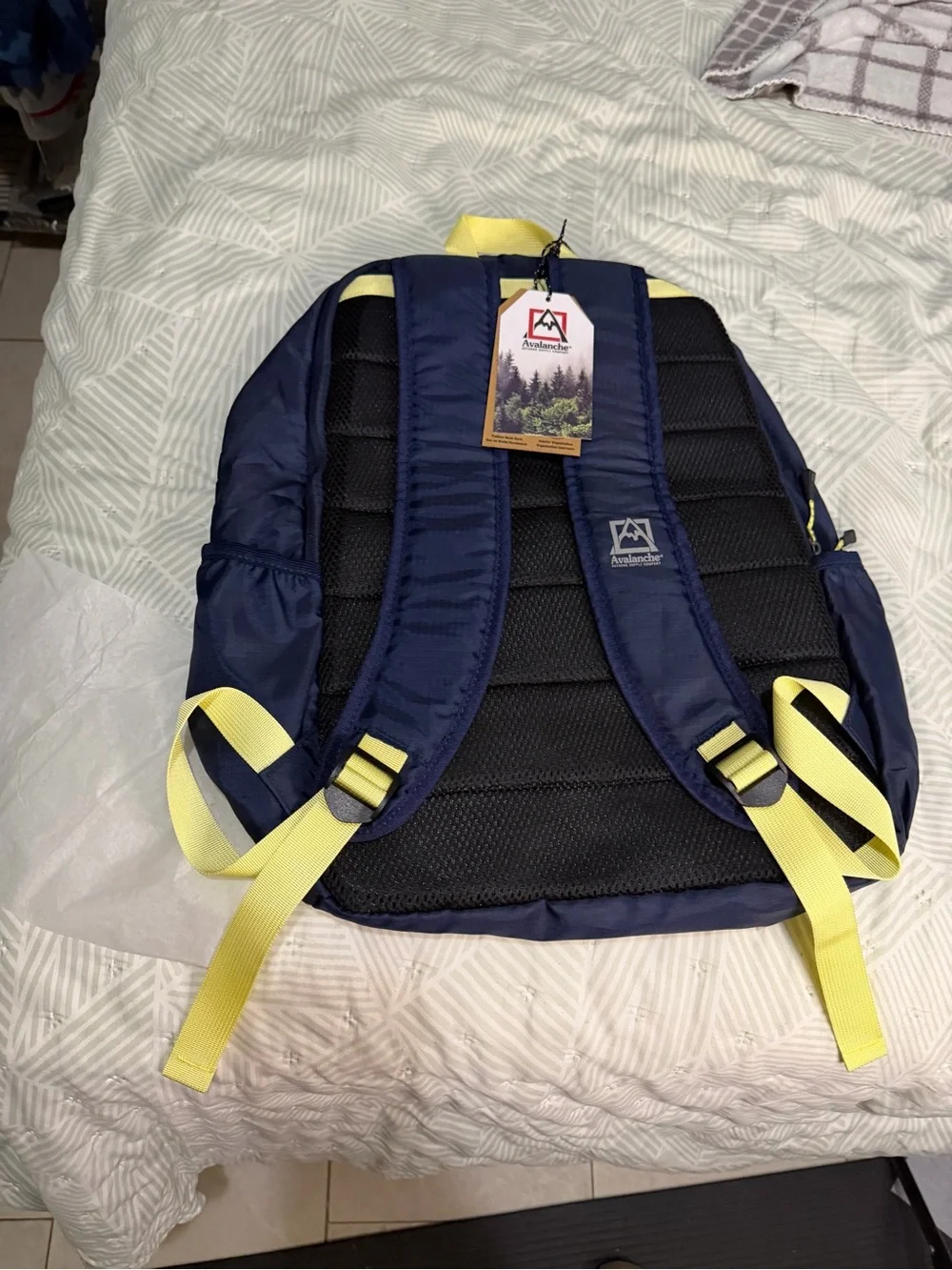 Avalanche Navy Backpack with Yellow Accents